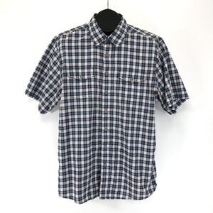 KAVU Short Sleeve Button Up Shirt Men's XL Plaid Cotton Blend Outdoor Casual